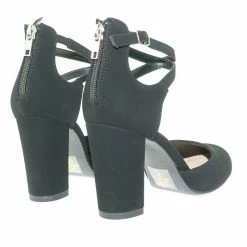 City Classified New Anytime Comfort Foam Padded Chunky Block Heel Crisscross Strap D'Orsay Pump