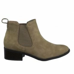 City Classified Code Vintage Low Block Heel Chelsea Boots W Elastic Gore & Pull Tab