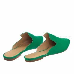 City Classified New Design Pointed Toe Flat Mule - Women Dressy Slip On Backless Loafer Slipper