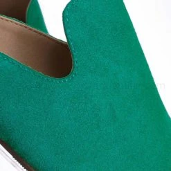 City Classified New Design Pointed Toe Flat Mule - Women Dressy Slip On Backless Loafer Slipper