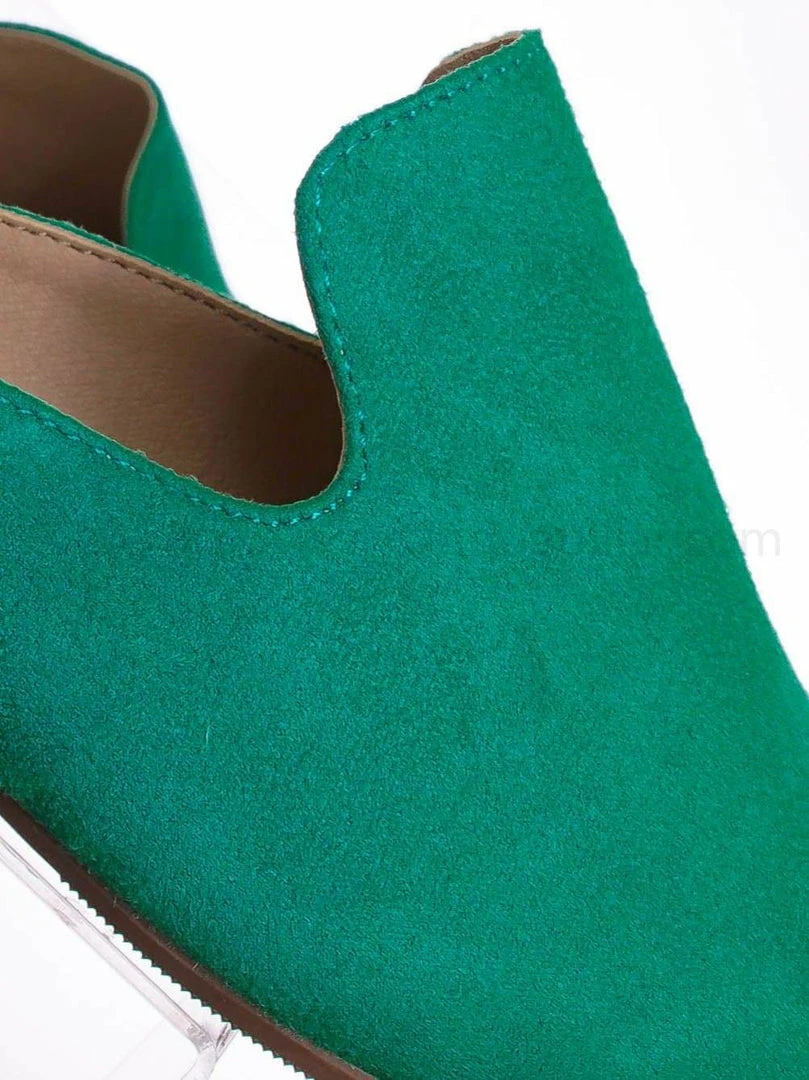 City Classified New Design Pointed Toe Flat Mule - Women Dressy Slip On Backless Loafer Slipper