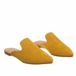 City Classified New Design Pointed Toe Flat Mule - Women Dressy Slip On Backless Loafer Slipper