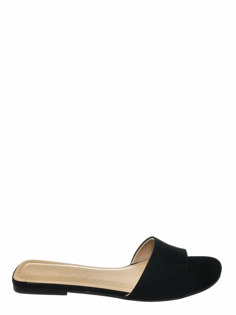 City Classified New Fair Flat Open Toe Slide Sandals - Women One Band Slipper