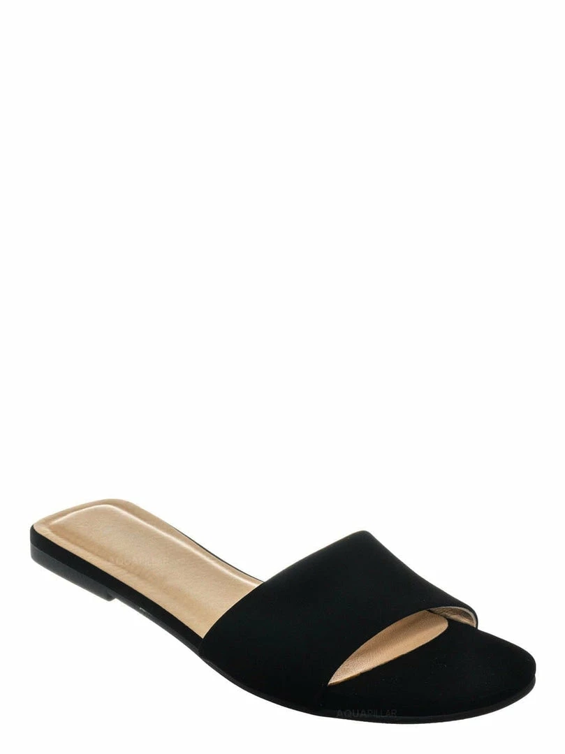 City Classified New Fair Flat Open Toe Slide Sandals - Women One Band Slipper