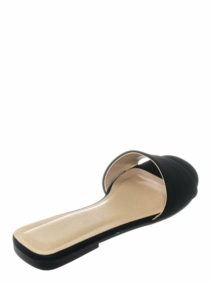 City Classified New Fair Flat Open Toe Slide Sandals - Women One Band Slipper