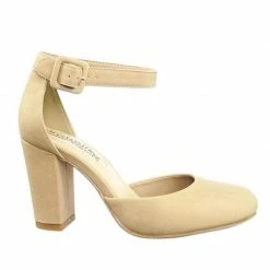 City Classified Kaili Chunky Block Heel Dress Pump W Comfortable Foam Padding & Ankle Strap