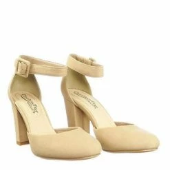 City Classified Kaili Chunky Block Heel Dress Pump W Comfortable Foam Padding & Ankle Strap