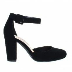 City Classified Kaili Chunky Block Heel Dress Pump W Comfortable Foam Padding & Ankle Strap