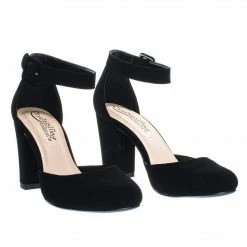 City Classified Kaili Chunky Block Heel Dress Pump W Comfortable Foam Padding & Ankle Strap
