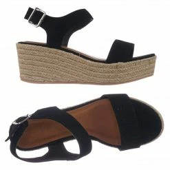 City Classified Luthor Platform Wedge Espadrille Sandal - Women Jute Rope Wrap Flatform