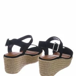 City Classified Luthor Platform Wedge Espadrille Sandal - Women Jute Rope Wrap Flatform