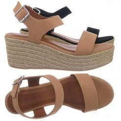 City Classified Luthor Platform Wedge Espadrille Sandal - Women Jute Rope Wrap Flatform