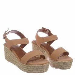 City Classified Luthor Platform Wedge Espadrille Sandal - Women Jute Rope Wrap Flatform