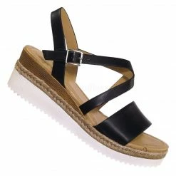City Classified Much Espadrille Wood Wedge Sandal - Womens Open Toe W White Sharktooth Outsole