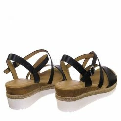 City Classified Much Espadrille Wood Wedge Sandal - Womens Open Toe W White Sharktooth Outsole