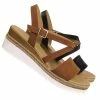 City Classified Much Espadrille Wood Wedge Sandal - Womens Open Toe W White Sharktooth Outsole