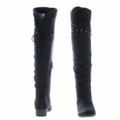 City Classified Oneway By Classified, OTK Over Knee Slouchy Western Inspired Boots W Interlacing Closure