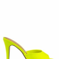 City Classified Rescue Dressy Mule Stiletto High Heels - Womens Open Peep Toe Slip On Pumps New