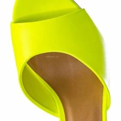 City Classified Rescue Dressy Mule Stiletto High Heels - Womens Open Peep Toe Slip On Pumps New