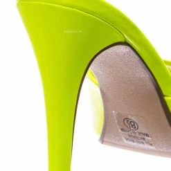 City Classified Rescue Dressy Mule Stiletto High Heels - Womens Open Peep Toe Slip On Pumps New