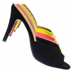 City Classified Rescue Dressy Mule Stiletto High Heels - Womens Open Peep Toe Slip On Pumps New