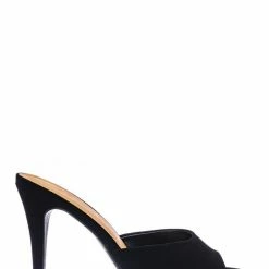 City Classified Rescue Dressy Mule Stiletto High Heels - Womens Open Peep Toe Slip On Pumps New