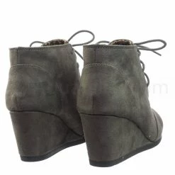 City Classified Rex Hidden Wedge Heel Bootie - Women Lace Up Oxford Ankle Boots