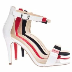 City Classified Tandra By Classified Single Band Dress Heel Sandal With Ankle Strap, Classic Open Toe Pump