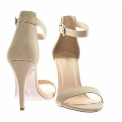 City Classified Tandra By Classified Single Band Dress Heel Sandal With Ankle Strap, Classic Open Toe Pump