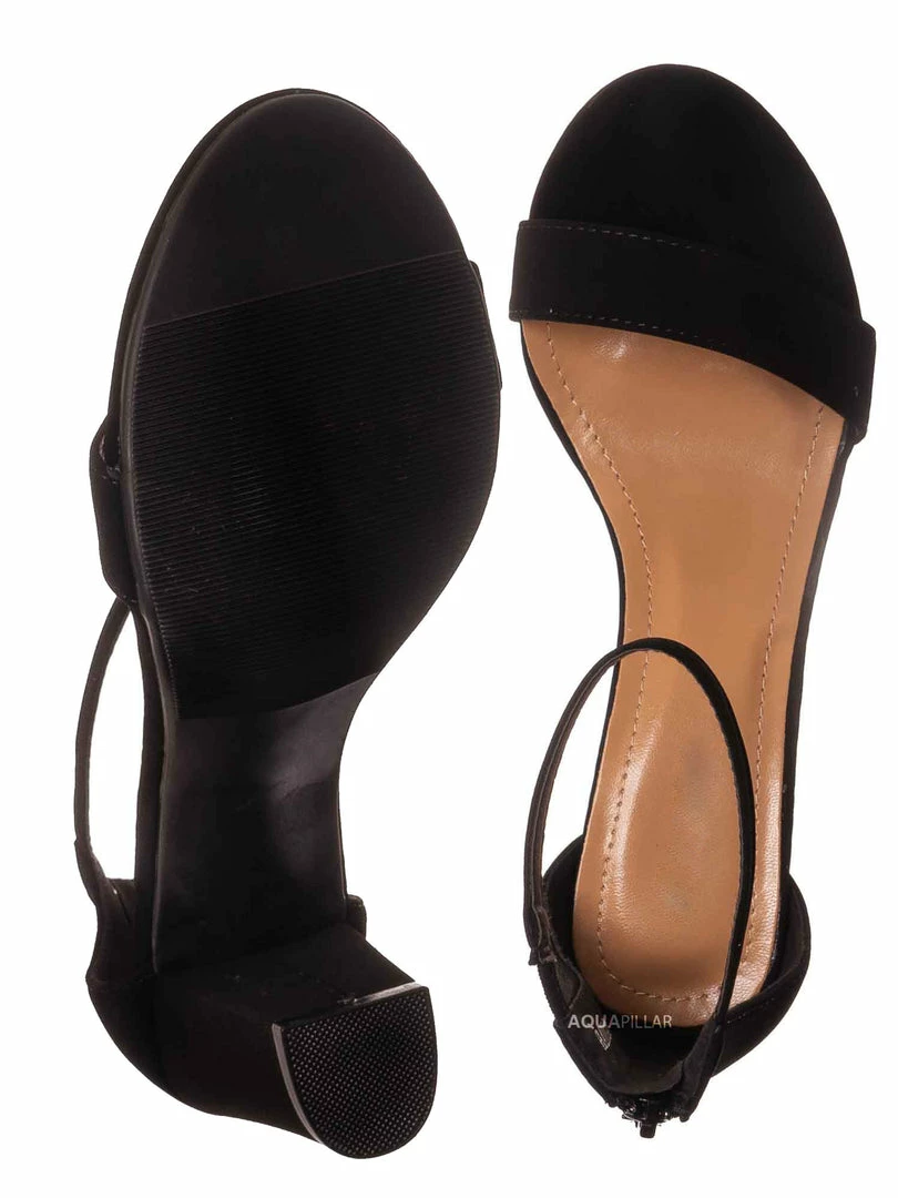 Top Moda Hannah1 Chunky Heel Two Piece Sandal - Women Evening Open Toe Dress Shoes New