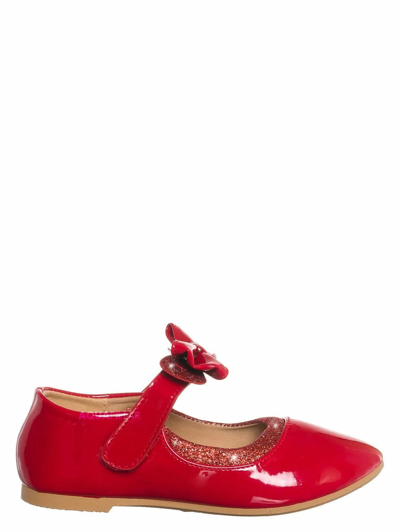 Lucky Top Hilton1K Children Flat Mary Jane, Girl Kids Cute Glitter Shoes New