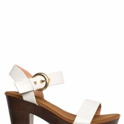 Top Moda New Melissa1 Clog Block Heel Platform Sandal-Lightweight Wooden Comfort Sandal