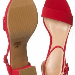 Delicious New Century Chunky Block Heel Sandal, Women Two Piece Dress Shoes