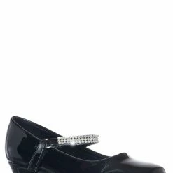 Little Angel New Daisy759E Childrens Rhinestone Mary Jane Pump, Kids Girl Party Dress Shoes