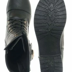 Forever Link New Mountain84 Combat Boots W Side Pocket - Men Women Lace Up Shoes