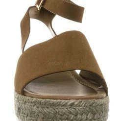 Bamboo New Sensational1 Strappy Espadrille Flatform - Jute Braid Platform Sandal