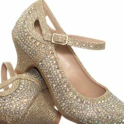 Forever Link Jemma02K Children Girl Rhinestone Crystal Glitter Pump For Wedding & Parties New
