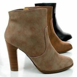 New Admit By Delicious, Zip Up Stacked Heel Ankle Booties