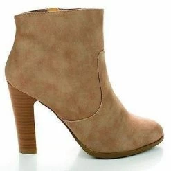 New Admit By Delicious, Zip Up Stacked Heel Ankle Booties