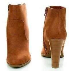 New Admit By Delicious, Zip Up Stacked Heel Ankle Booties