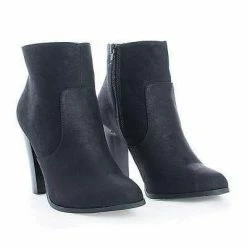 New Admit By Delicious, Zip Up Stacked Heel Ankle Booties