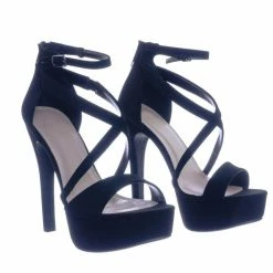 Delicious Airbag High Heel Platform Open Toe Strappy Dress Sandal