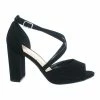 Delicious New Because Two Piece Chunky Block Heel Open Toe Dress Sandal W Cross Strap