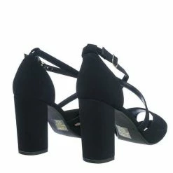 Delicious New Because Two Piece Chunky Block Heel Open Toe Dress Sandal W Cross Strap