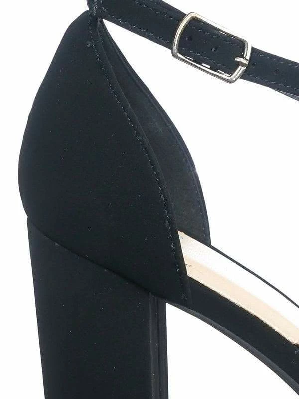 Delicious New Because Two Piece Chunky Block Heel Open Toe Dress Sandal W Cross Strap