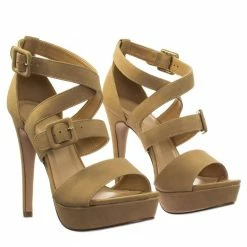 Delicious Blinky High Heel Platform Open Toe Cage Dress Sandal W Double Buckles