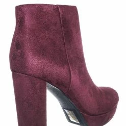 Delicious During Block High Heel Ankle Bootie - Women Platform Ankle Boots