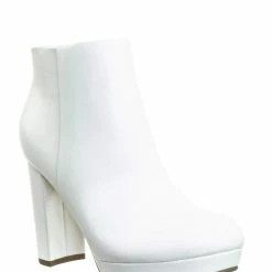 Delicious During Block High Heel Ankle Bootie - Women Platform Ankle Boots