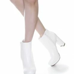 Delicious During Block High Heel Ankle Bootie - Women Platform Ankle Boots