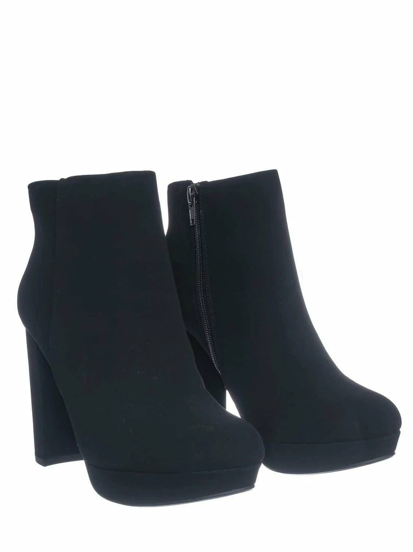 Delicious During Block High Heel Ankle Bootie - Women Platform Ankle Boots